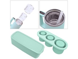 Molde silicona para cubitos x3 redondos lisos termo